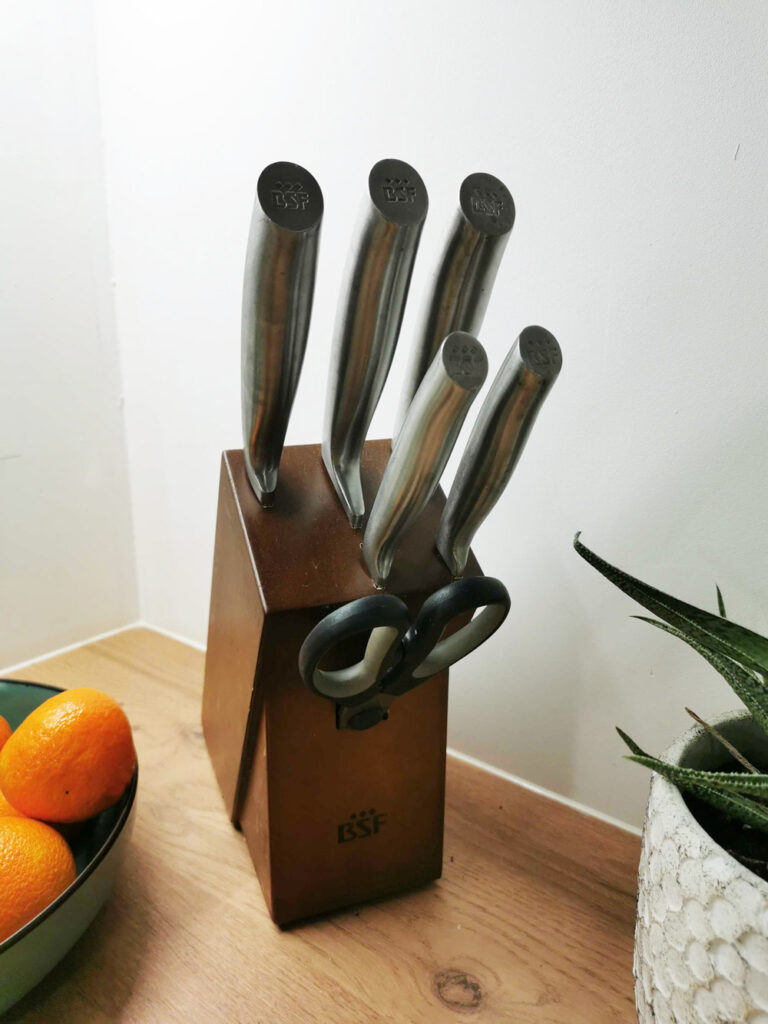 bloc couteaux cuisine bsf bois inox